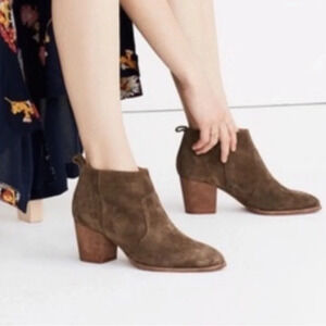 Madewell Boots Womens size 8 Brenner Suede Boho Heel Fall